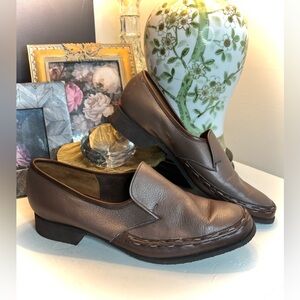 Barker of Earls Barton slip on Loafers taupe brown made in England